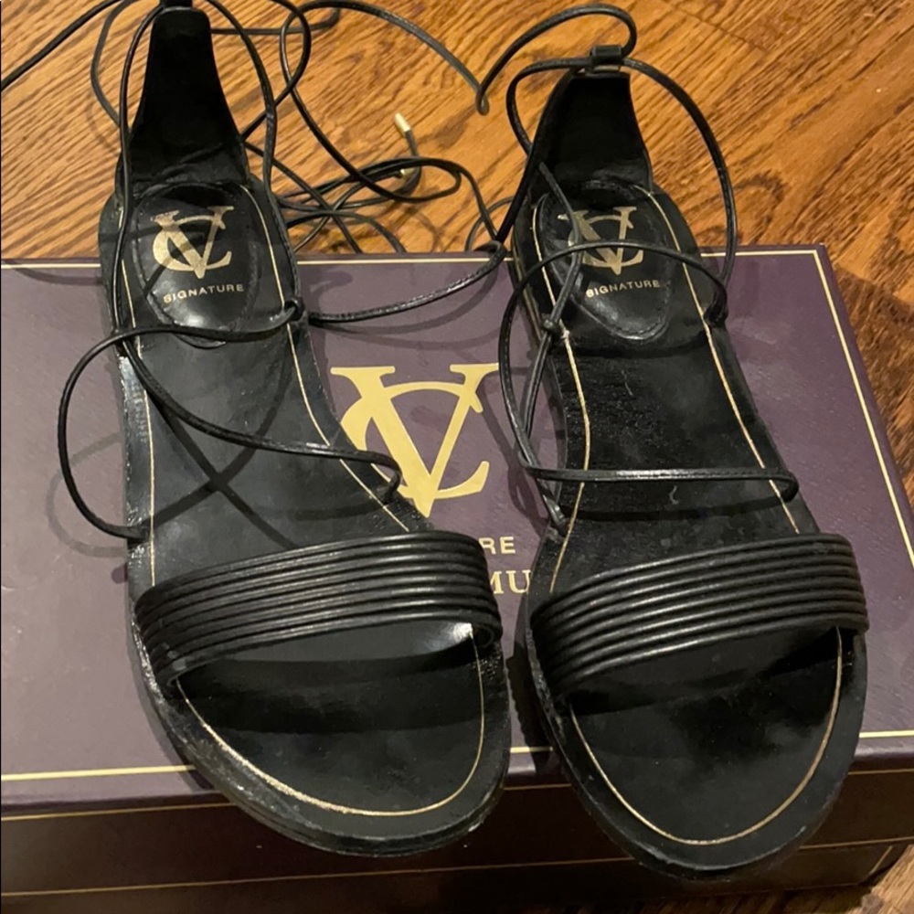 Signature Vince Camuto lace up sandals